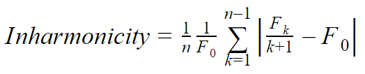 Inharmonicity equation